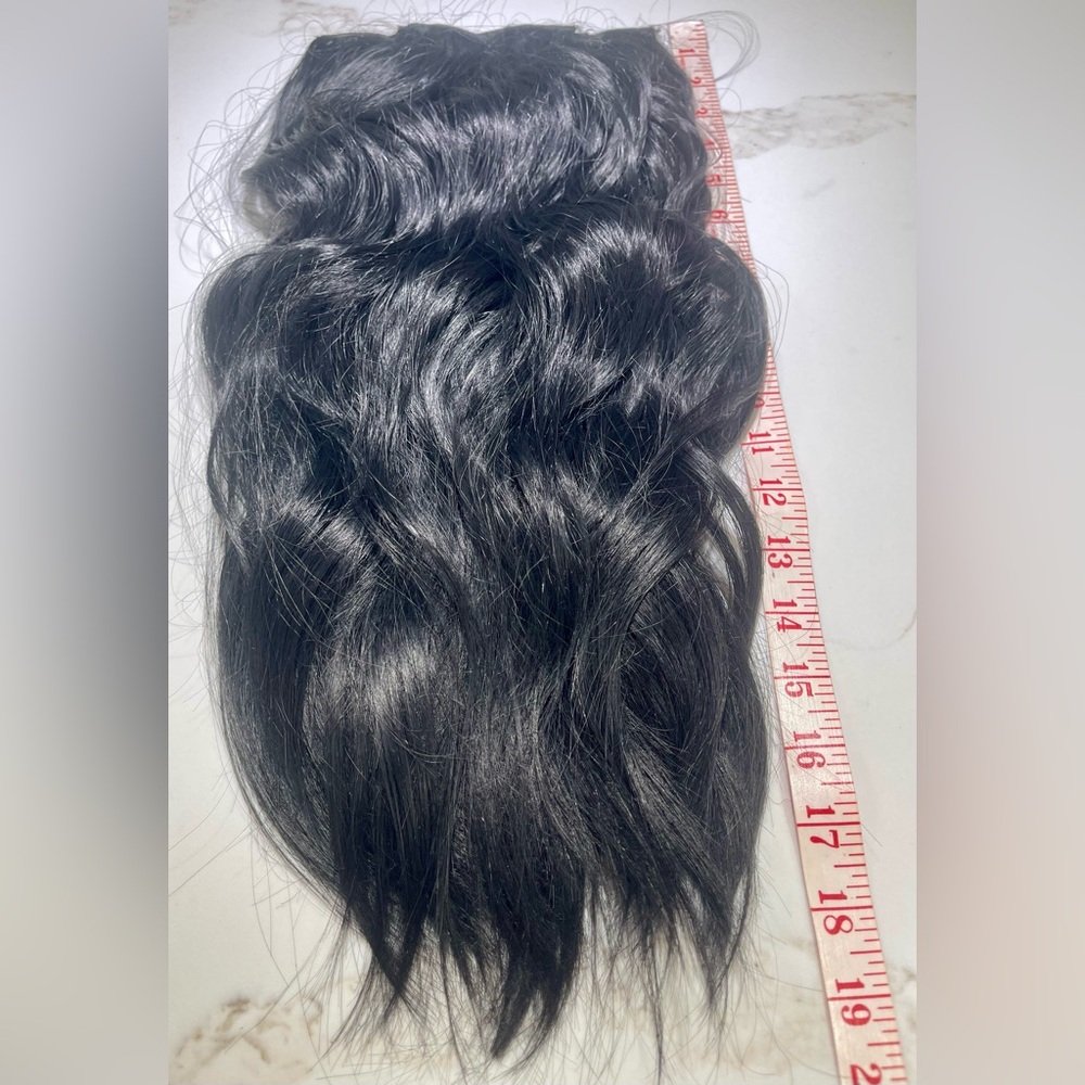 HAIR, Qty 6, 20” Wavy Clip in Extensions,  Jet Black